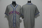 New York Mets Blank Gray New Cool Base Alternate Home Stitched Baseball Jersey,baseball caps,new era cap wholesale,wholesale hats